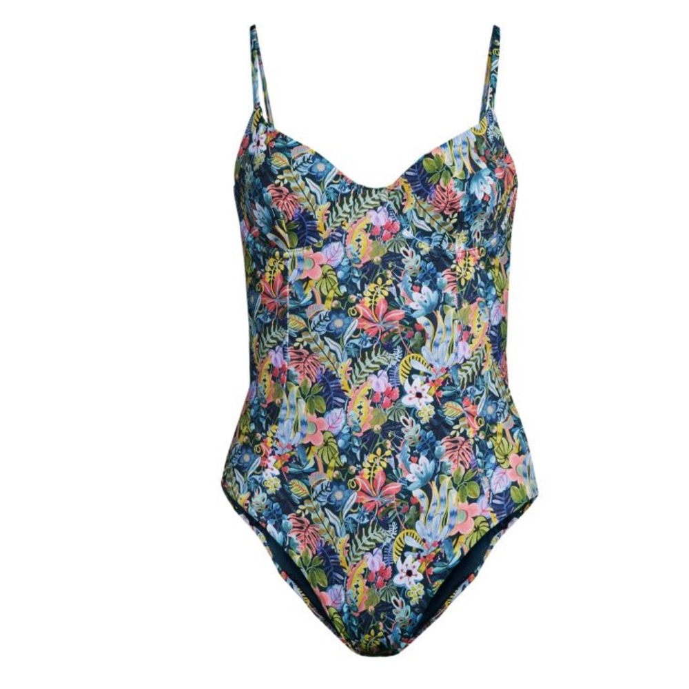 Onia Chelsea Swimsuit‎ Small Floral Print One Piece Liberty Fabric New Coastal